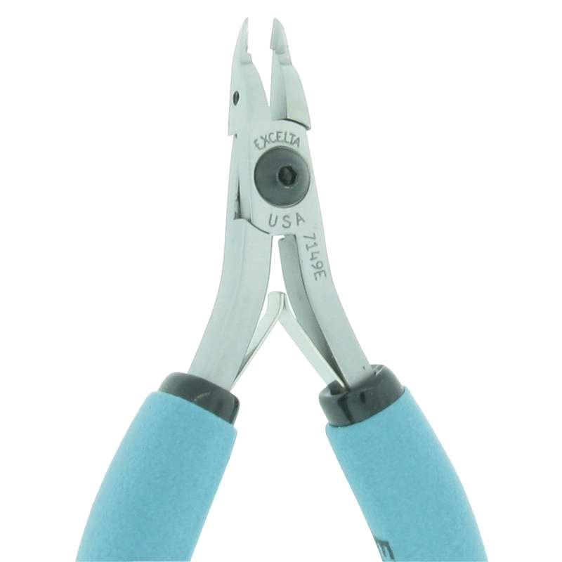 ESD-Safe Relieved Head Fine Tip Flush Cutters with Cushion Grip Handles, 5-3/4" Long